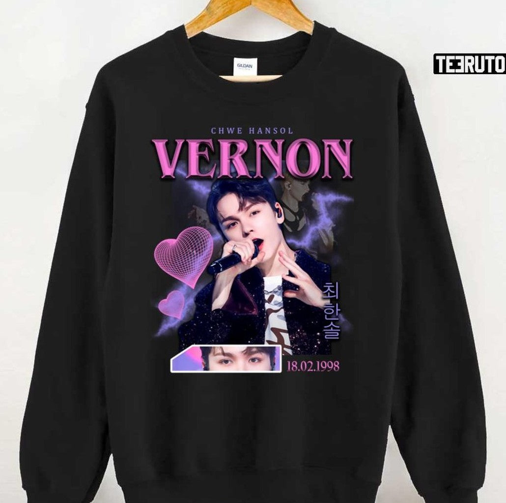 Seventeen Vernon Chwe Handol Vintage Retro Design Unisex T-shirt