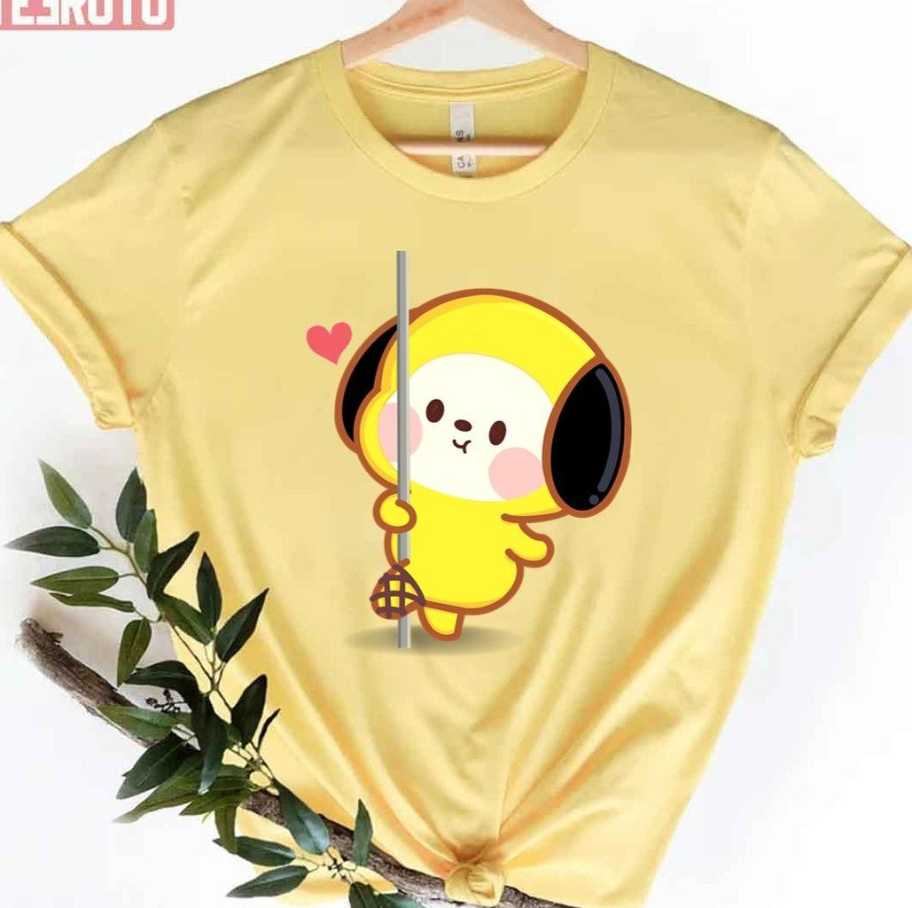 Pole Dancing Cute Bts Bt21 Minini Chimmy Jimin Stan Bias Unisex T-Shirt