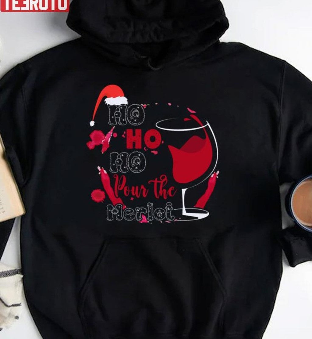 Pour The Merlot Hohoho Unisex Sweatshirt