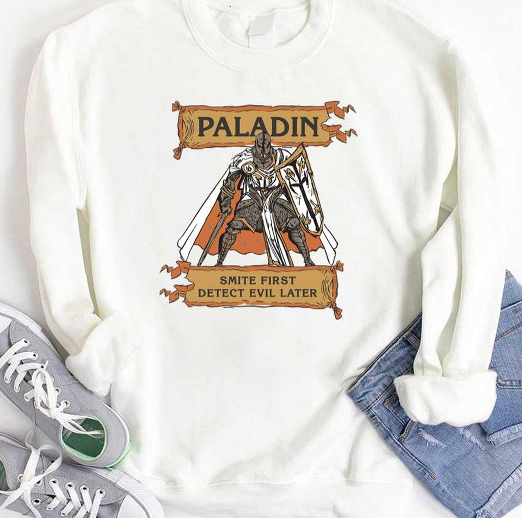 Rpg Paladin Smite First Detect Evil Later Unisex T-Shirt