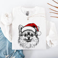 Pomeranian, Santa, Dog, Christmas, Dog Lover, Pet Sweatshirt, Crew Neck, Women's, Crewneck