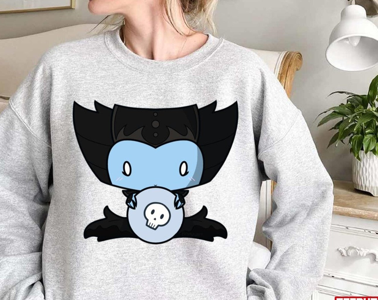 Skull Shield Smol Chibi Bean Skylander Unisex Sweatshirt
