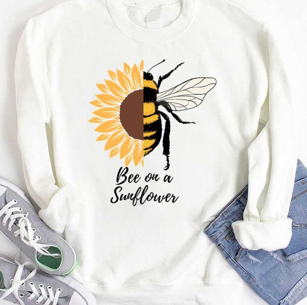 Bee On A Sunflower Quote Unisex T-Shirt