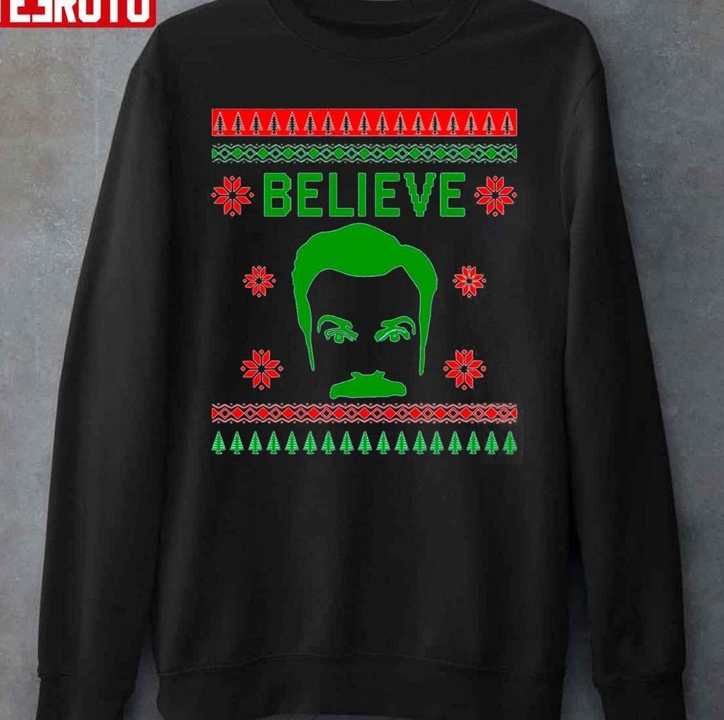 Ted Lasso Believe Ugly Christmas Unisex T-Shirt