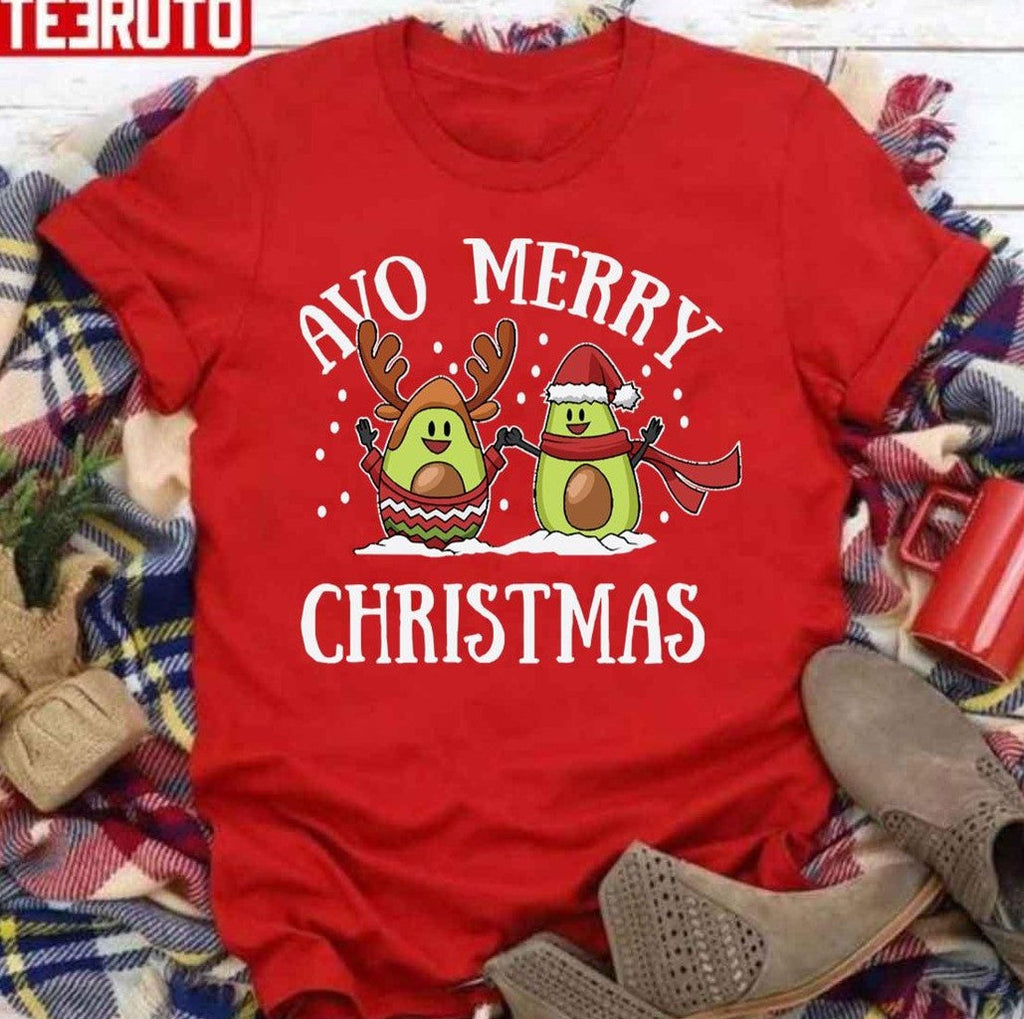 Avo Merry Christmas Two Avocados Xmas Unisex Sweatshirt