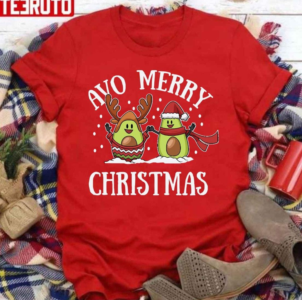 Avo Merry Christmas Two Avocados Xmas Unisex Sweatshirt