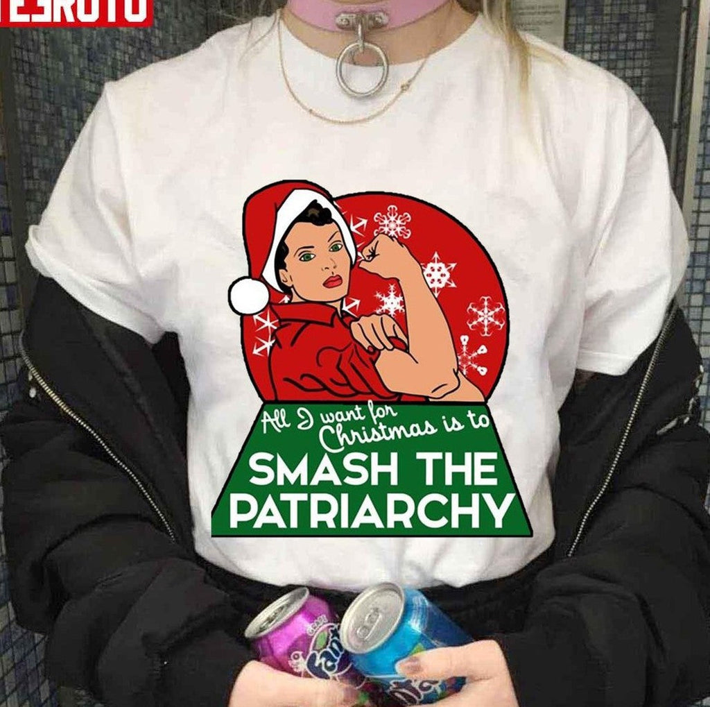 Smash The Patriarchy Christmas Approaching Unisex Sweatshirt