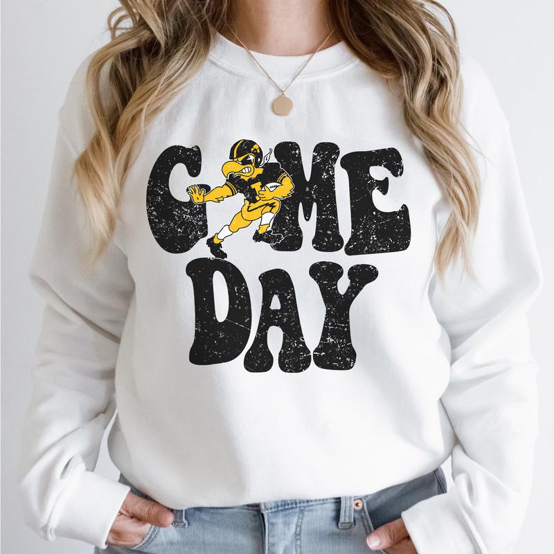 Iowa Hawkeyes Vintage College Game Day Football NCAA Sweatshirt, Vintage Sweatshirt NCAA, Classic Sport Sweatshirt, Gifts For Football Fan Sport