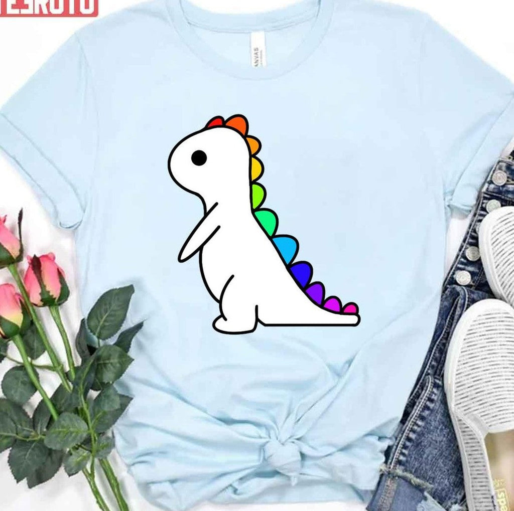 Rainbow Pride Lgbtq Dino Unisex T-Shirt