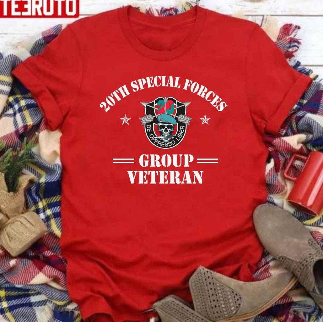 Proud Us Army 20th Special Forces Group Veteran Vintage Unisex T-Shirt
