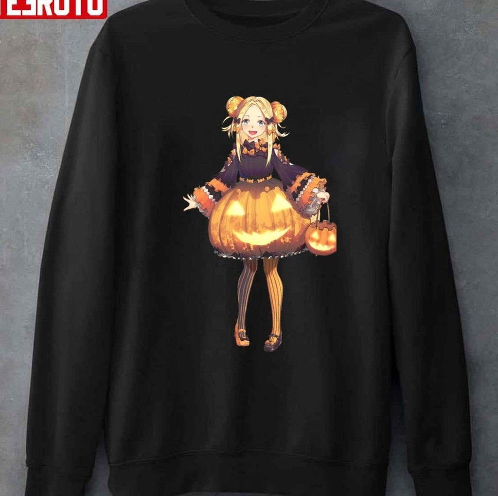 Anime Girl Halloween Pumpkin Unisex T-Shirt