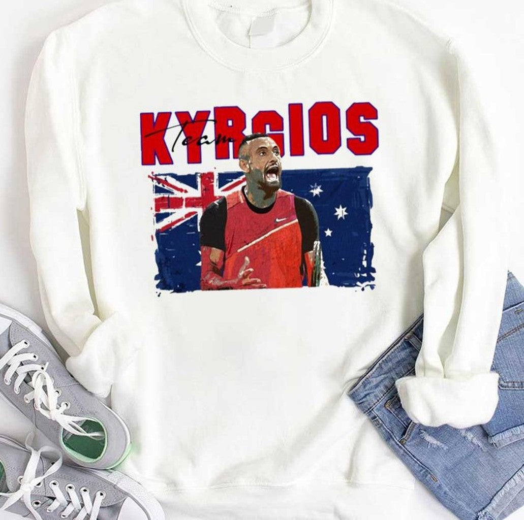 Tennis England Flag Art Nick Kyrgios Unisex T-Shirt