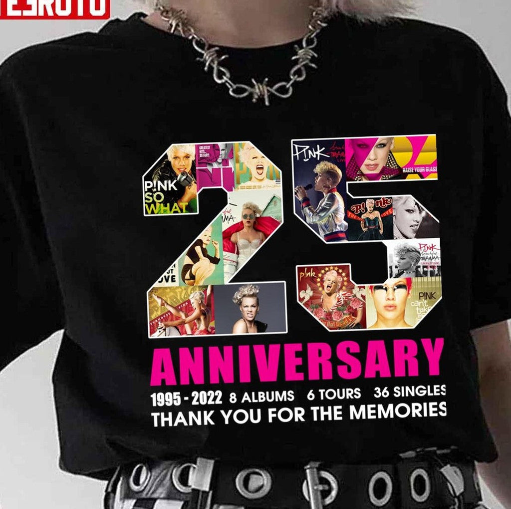 25 Years Anniversary P!nk Pink Singer Unisex T-Shirt