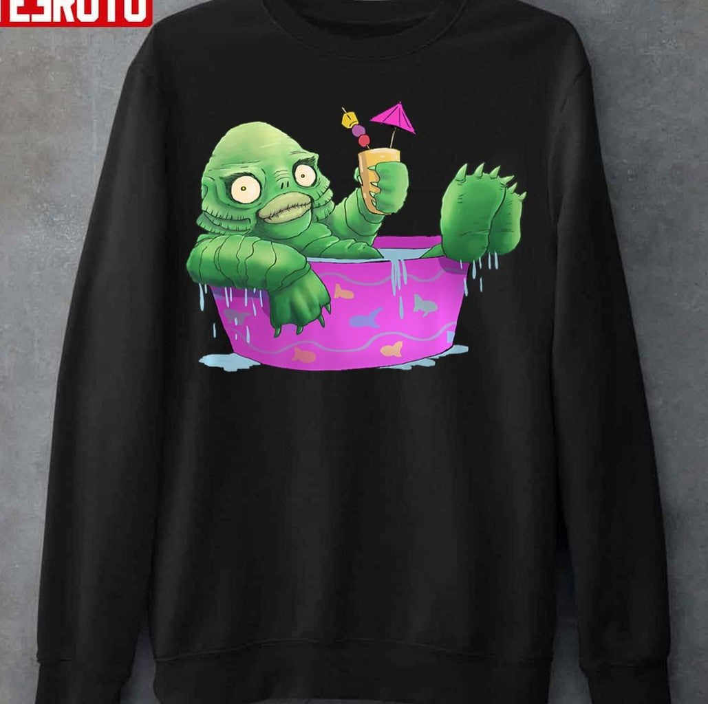 Monster Party Lagoon Creature Halloween Unisex Sweatshirt