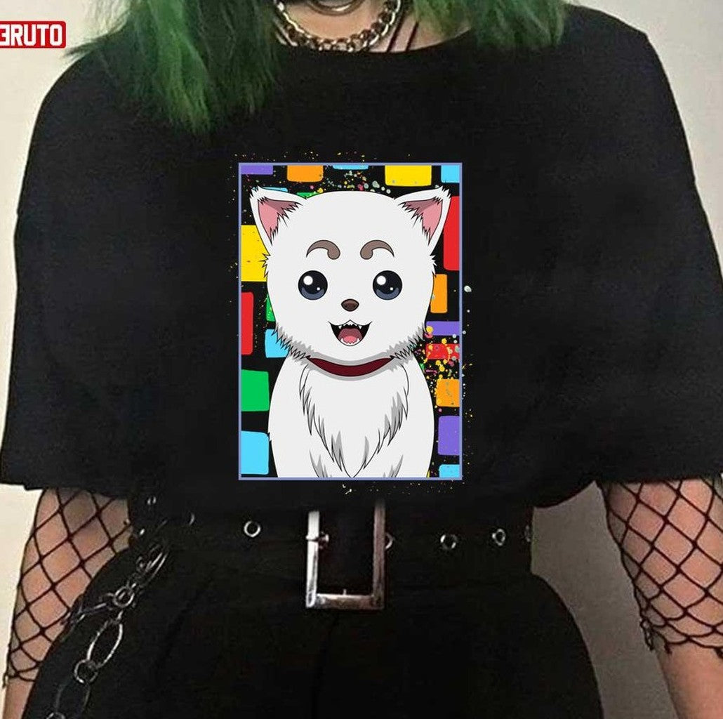Sadaharu Gintama Gin Tama Color Block Anime Design Unisex T-Shirt