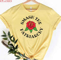 Smash The Patriarchy Feminist Flower Logo Unisex T-Shirt