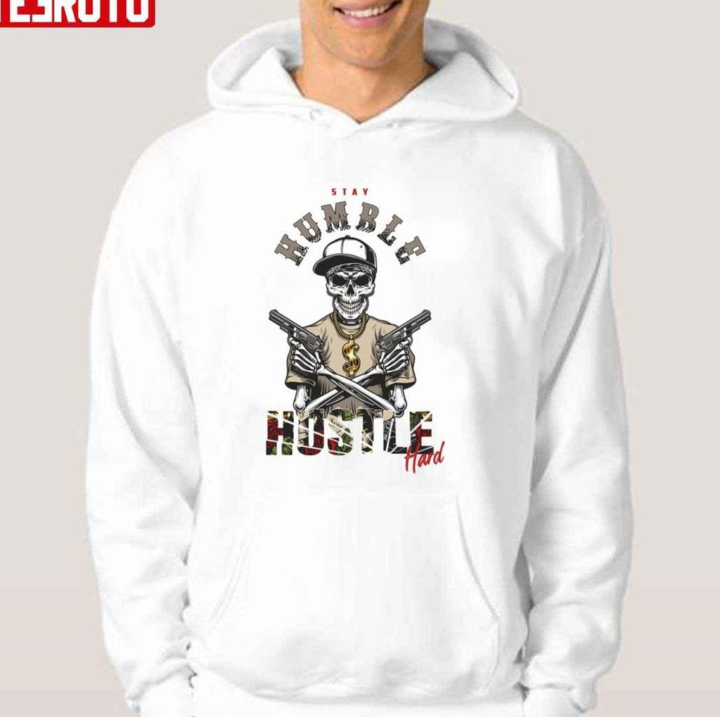 Skeleton With Guns Design Halloween Unisex T-Shirt
