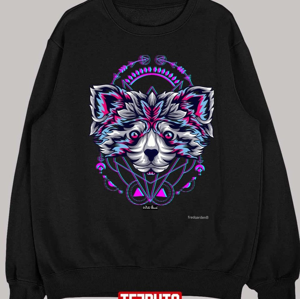 Raccoon Glitch Pop Art Unisex T-Shirt