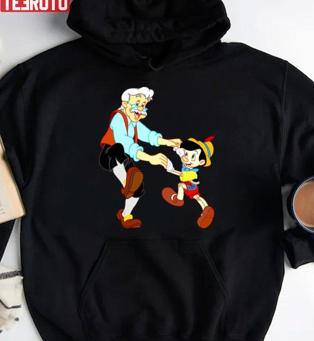 Pinocchio Doll Playing With His Father Unisex T-Shirt