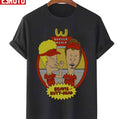 Sarcastic Cartoon Beavis and Butthead World Circle Frame Unisex T-Shirt