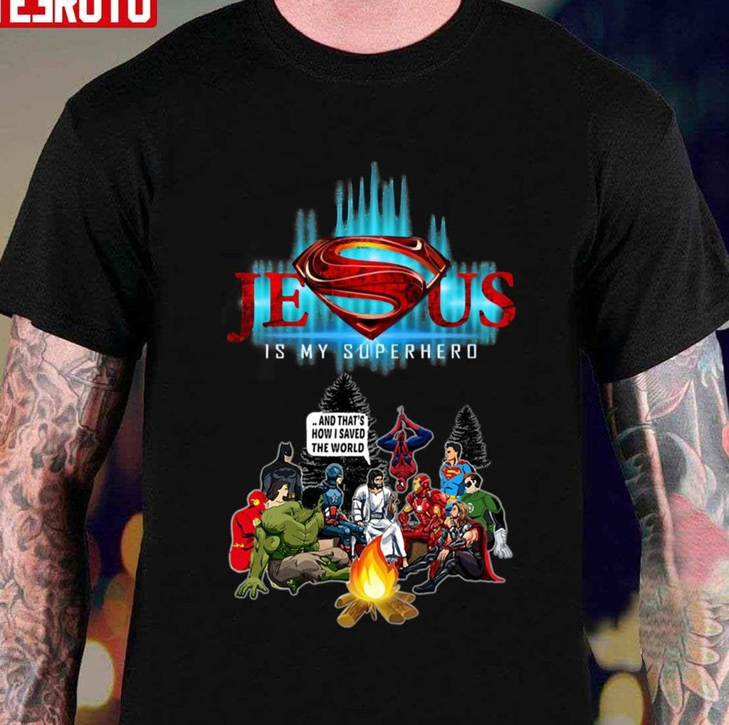 Superhero Jesus Is My Auperhero Unisex T-shirt
