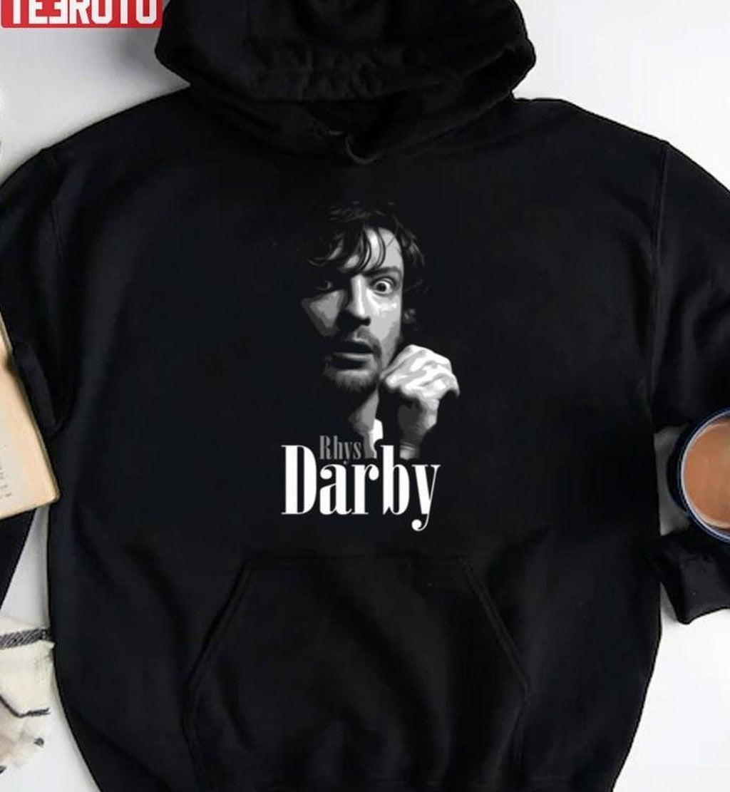 Black And White Portrait Rhys Darby Unisex T-Shirt