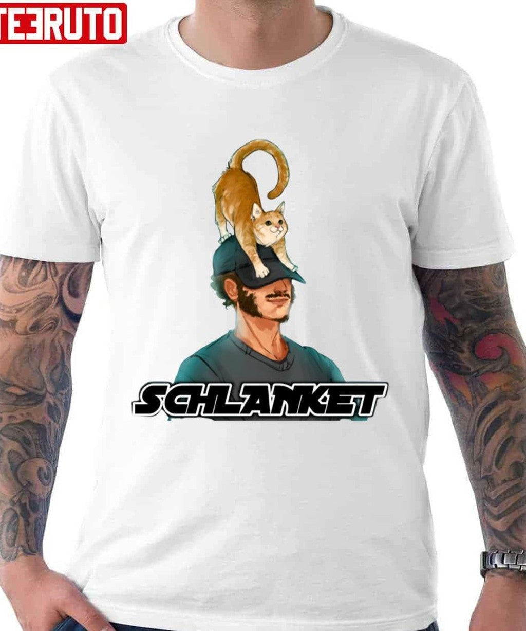 Schlanket Cat And Boy Unisex T-shirt