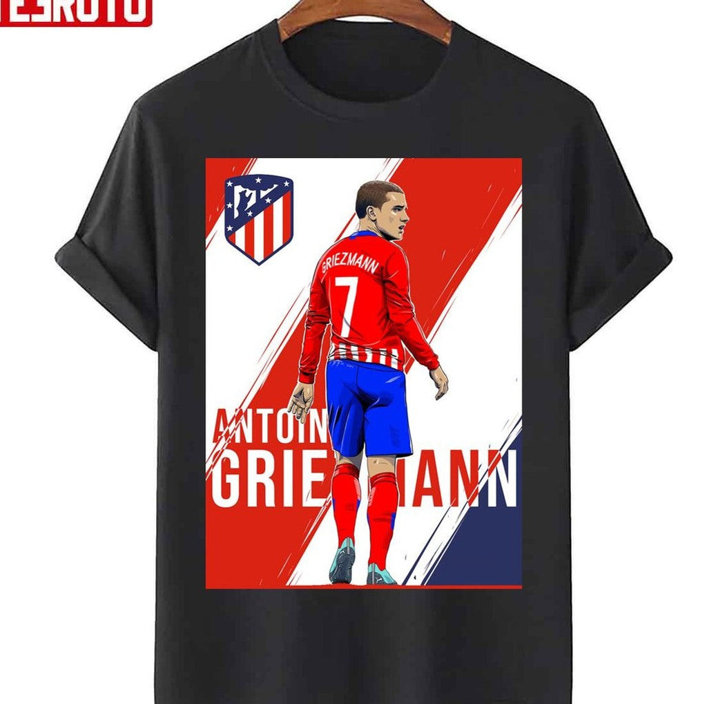 Number 7 Illustration Griezmann Paint Football Unisex T-Shirt