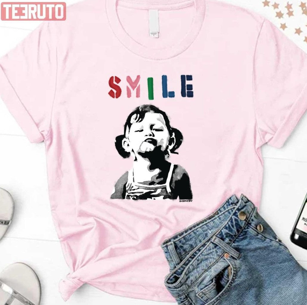 Smile With Girl Not Smiling Girl Power Resistance Unisex T-Shirt