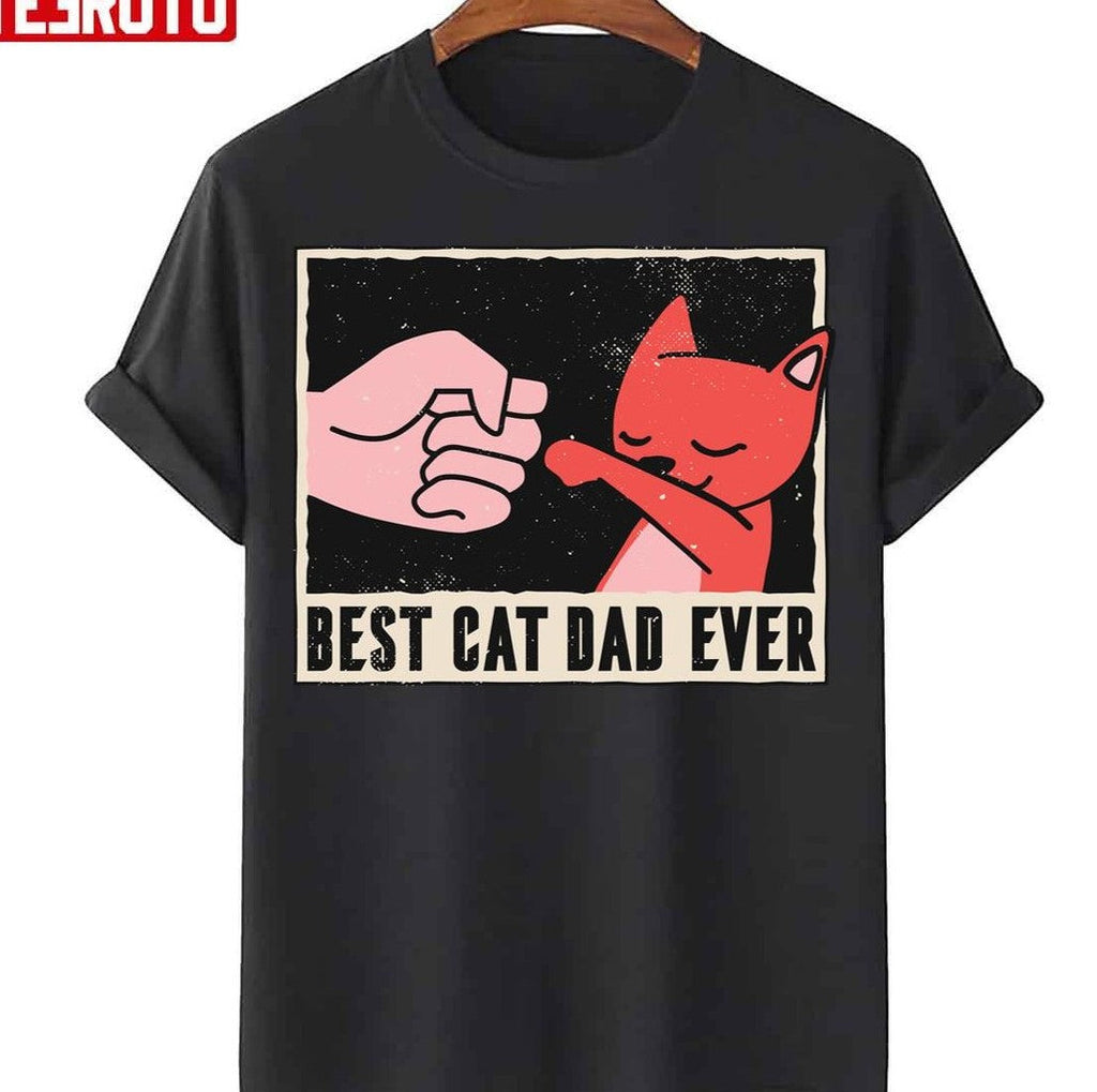 Best Cat Dad Ever Chibi Art Unisex T-Shirt