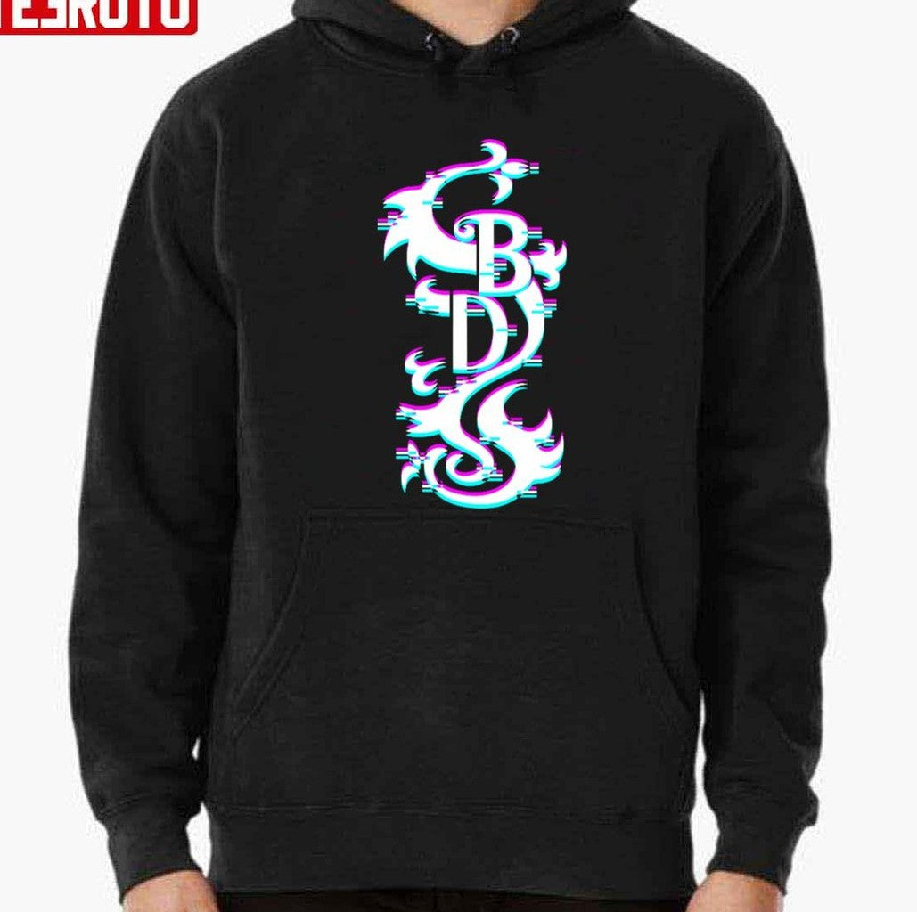 Black Dragon Glitch Logo Unisex T-Shirt
