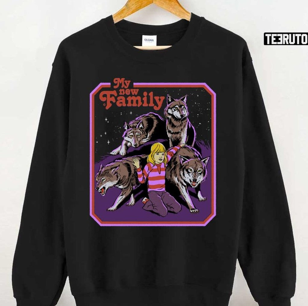 My New Family Wolves Vintage Art Unisex T-Shirt