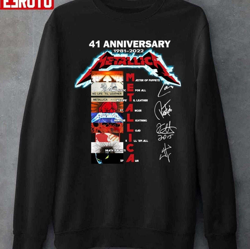41 Anniversary Metalica Band 1981 2022 Signatures Unisex T-Shirt