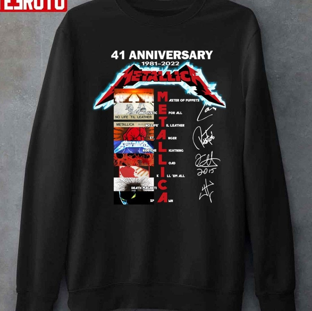 41 Anniversary Metalica Band 1981 2022 Signatures Unisex T-Shirt