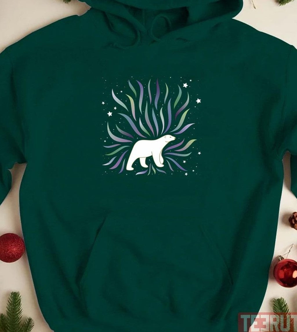 Polar Bear Northern Lights Unisex T-Shirt