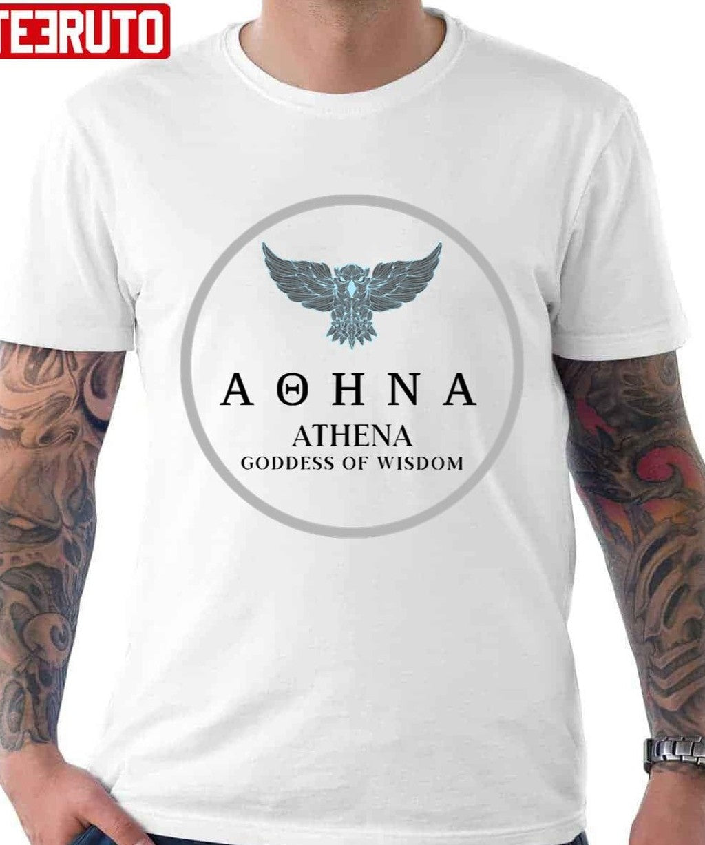 Athena Greek Goddess Of Wisdom Owl Mythology Unisex T-Shirt