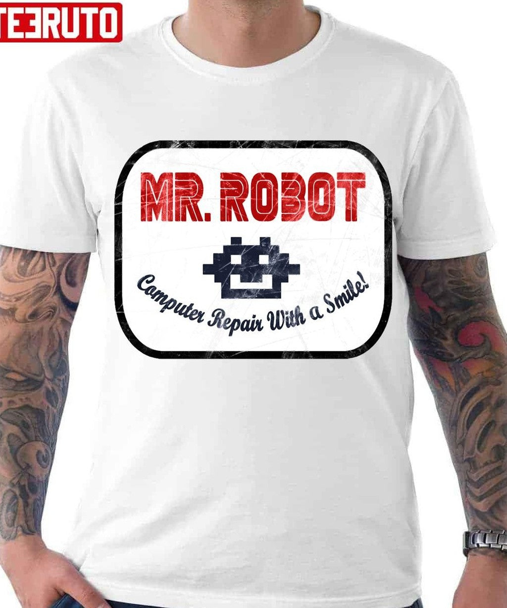 Mr Robot Computer Repair With A Smile Unisex T-Shirt