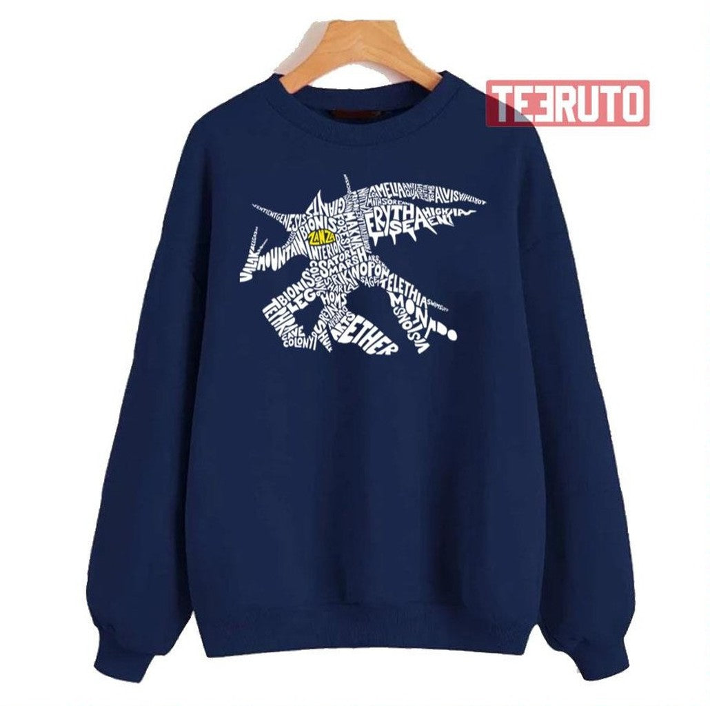 Bionis Word Art Xenoblade Chronicles Unisex Sweatshirt