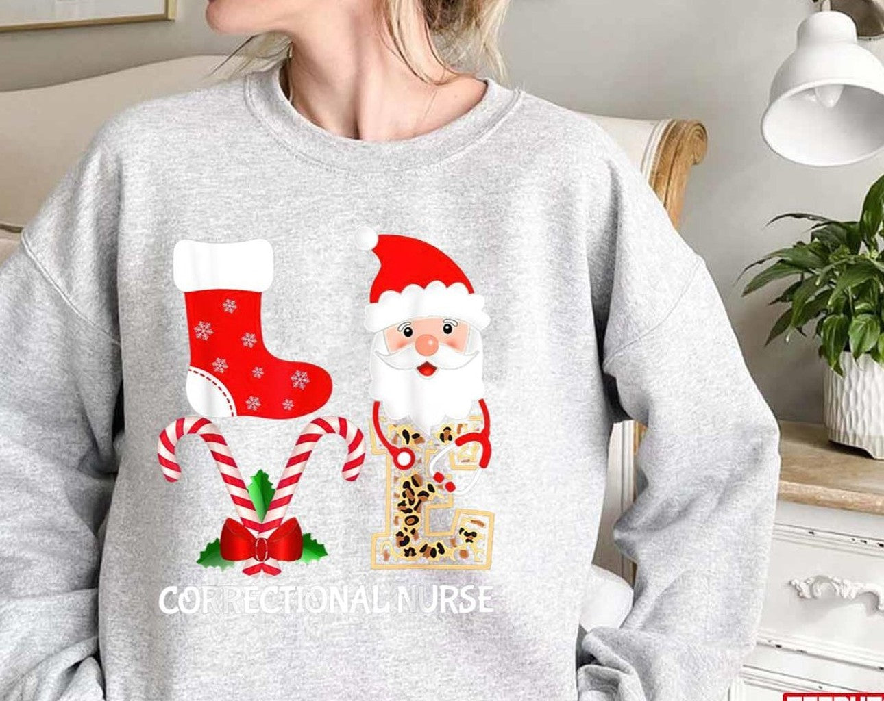 Santa Love Correctional Nurse Christmas Unisex T-Shirt