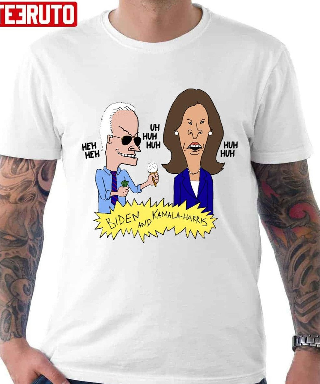 Beavis and Butthead Biden and Kamala Parody Unisex T-Shirt