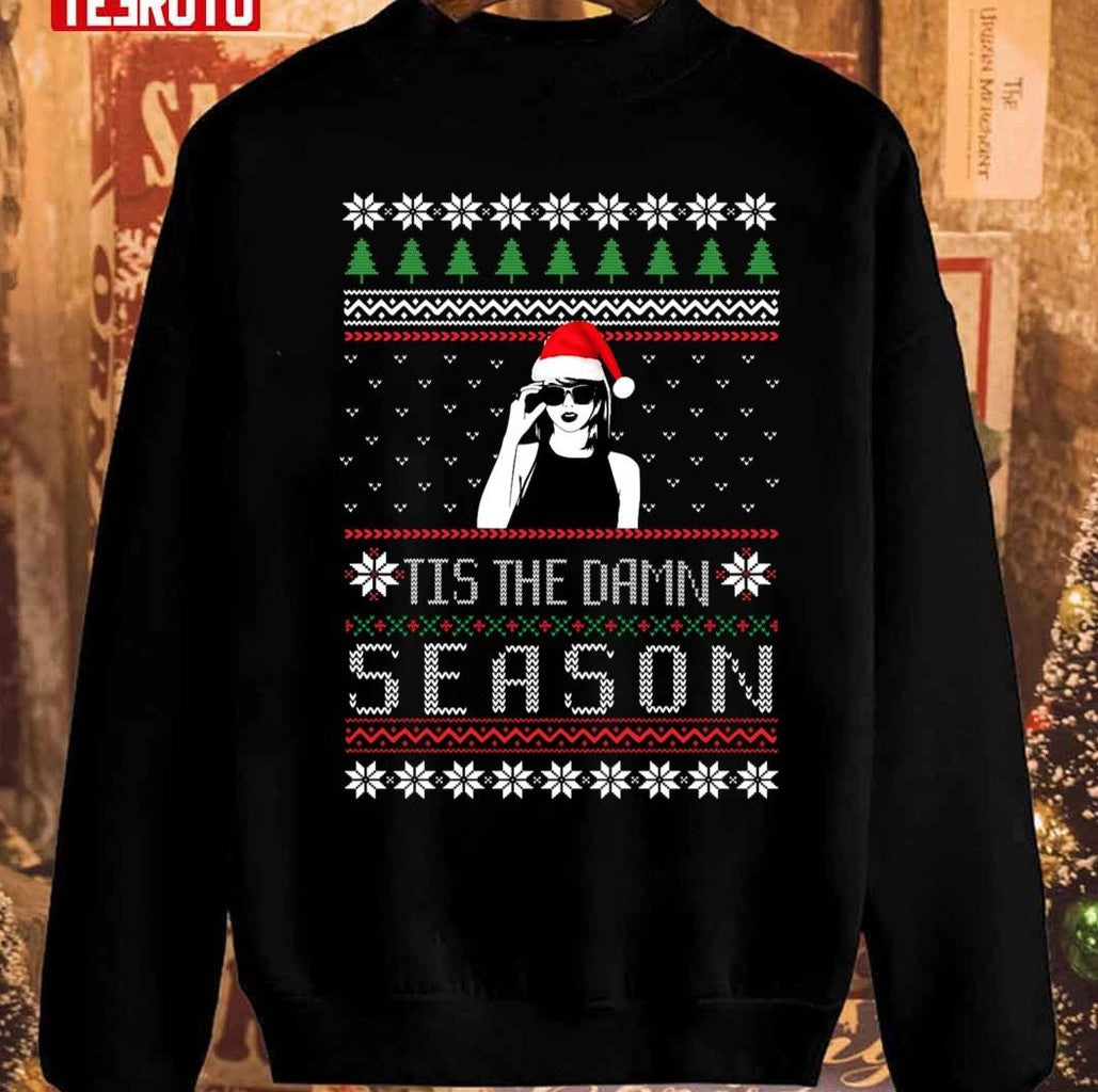 Taylor Tis The Damn Season Christmas Vintage Sweatshirt