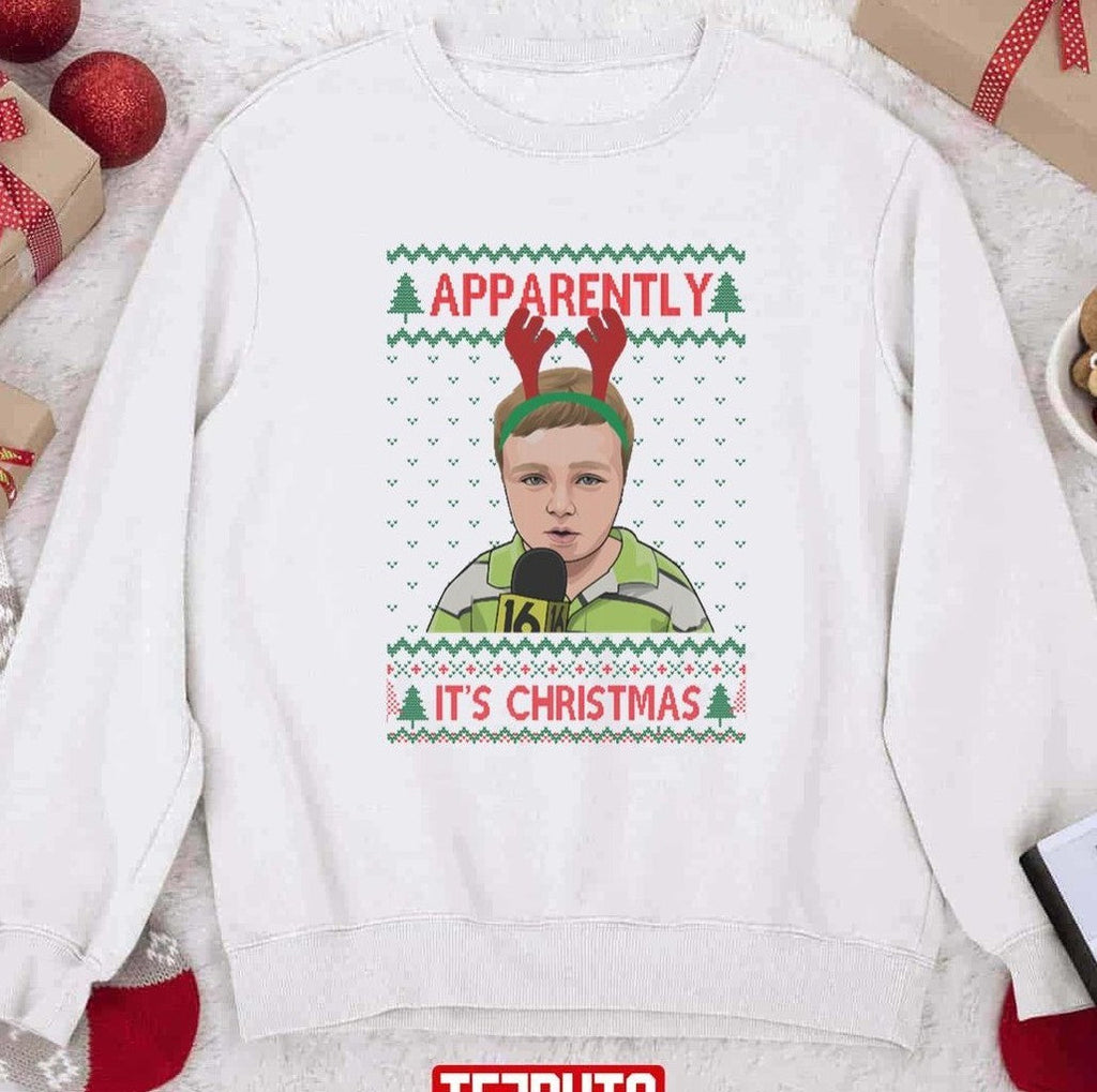 Apparently Kid Meme Funny Christmas Jumper Unisex Sweatshirt -