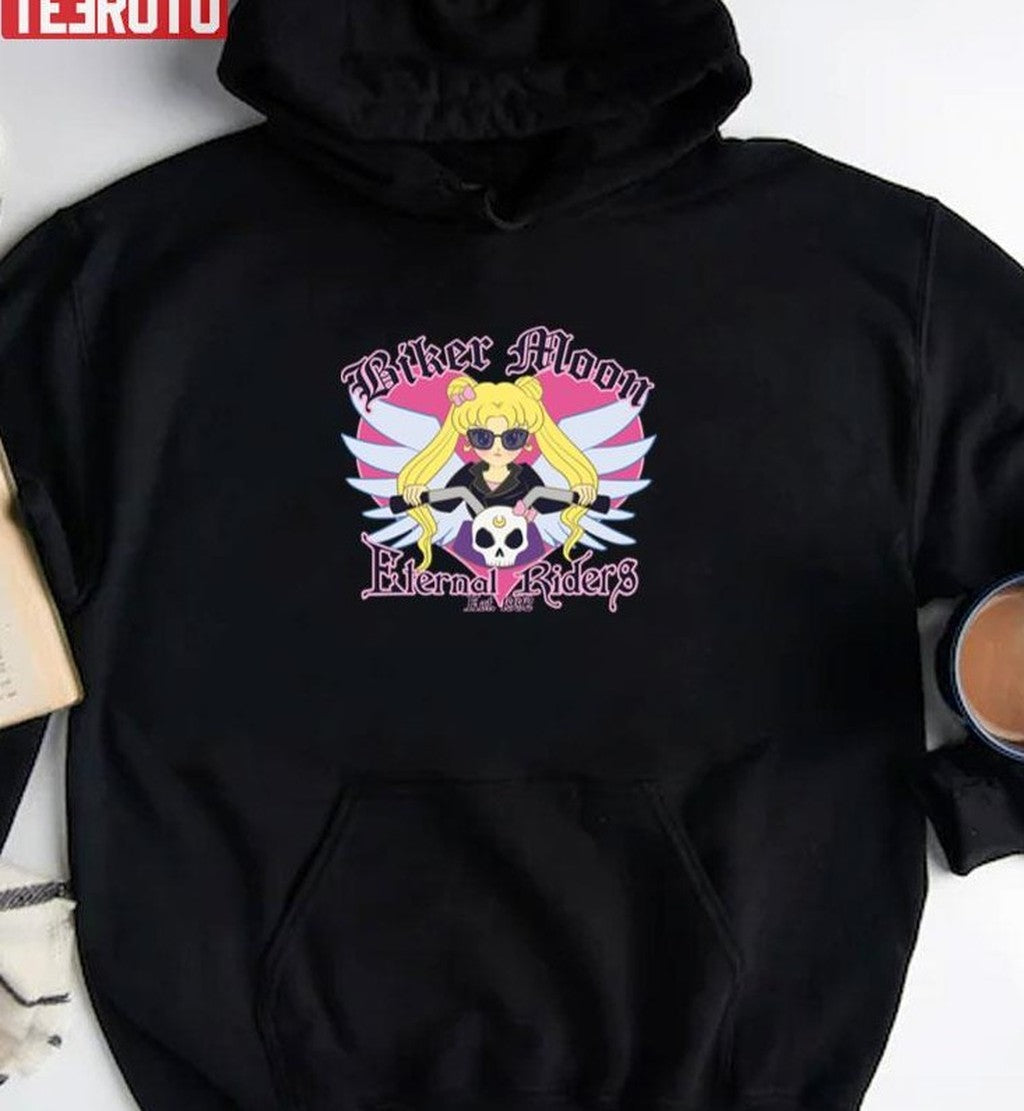 Biker Moon Sailor Moon Manga Anime Art Unisex T-Shirt