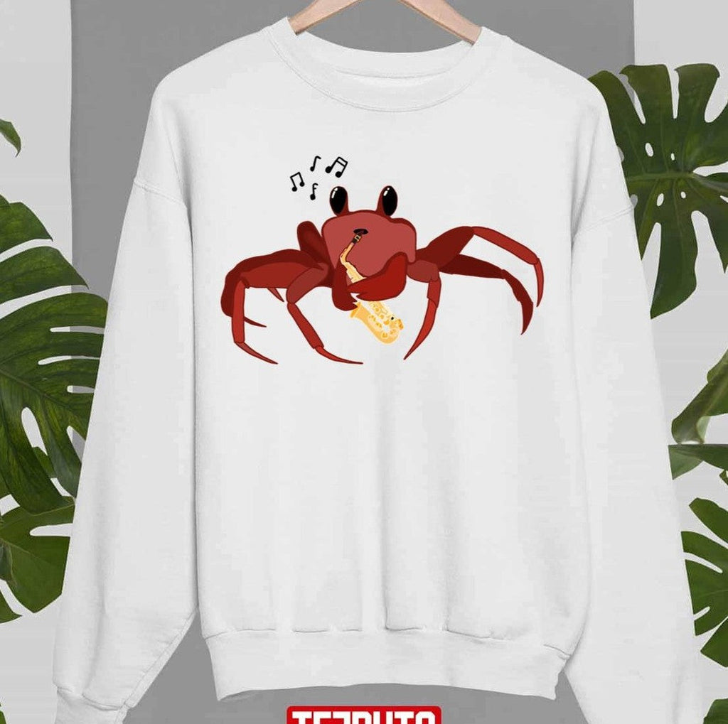 Saxophone Crab Chibi Art Unisex Sweatshirt