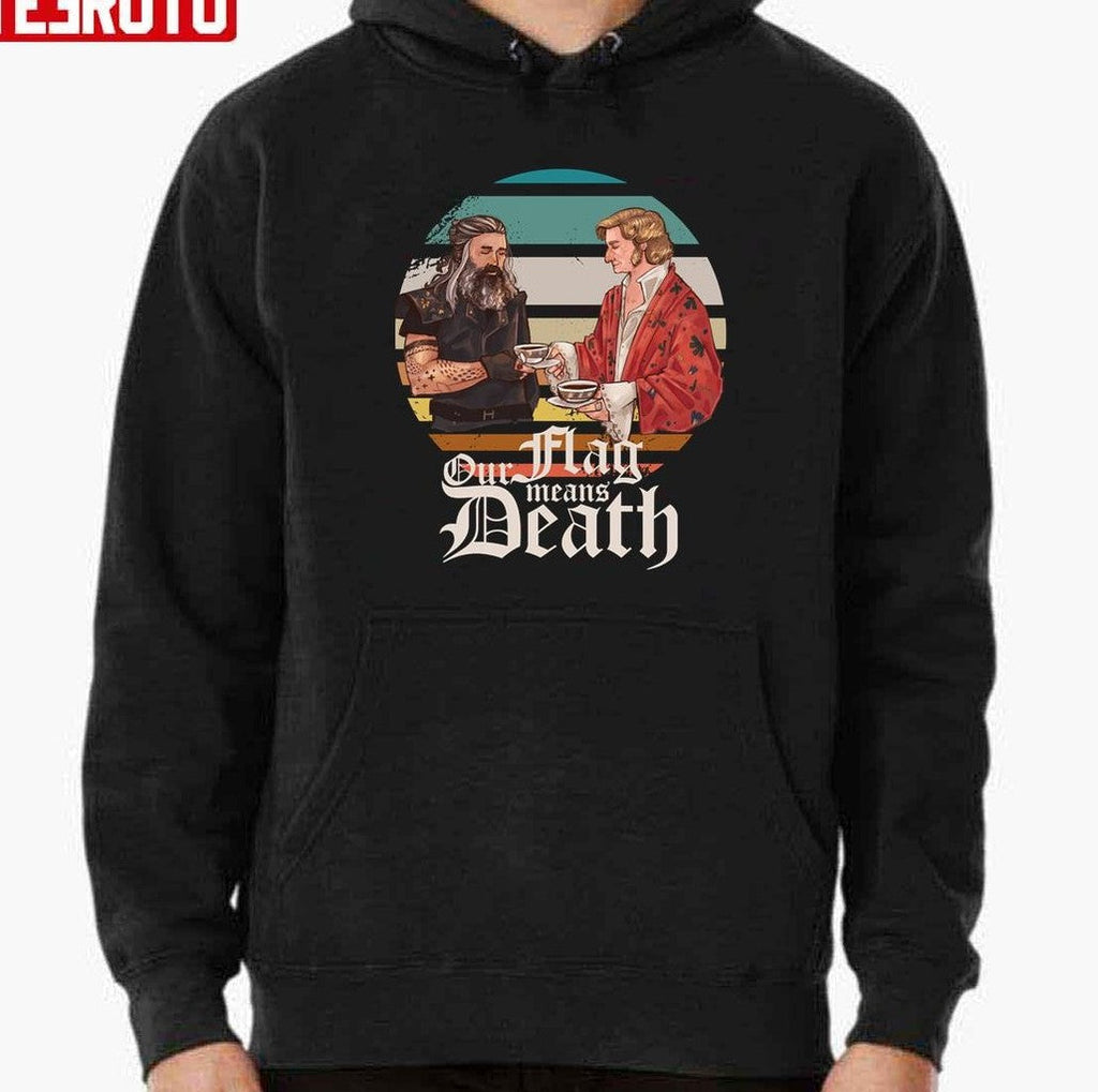 Stede &amp; Blackbeard Retro Sunset Our Flag Means Death Unisex Sweatshirt