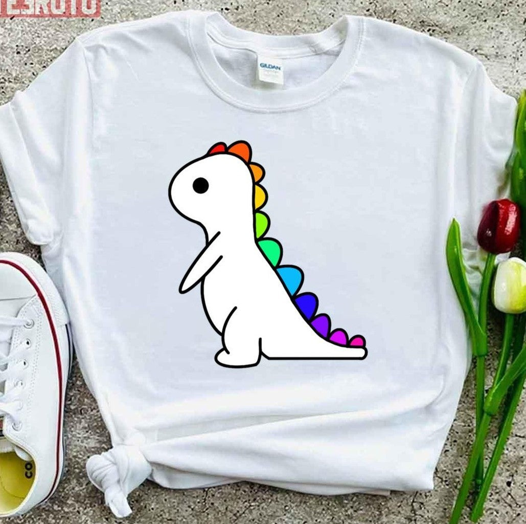 Rainbow Pride Lgbtq Dino Unisex T-Shirt