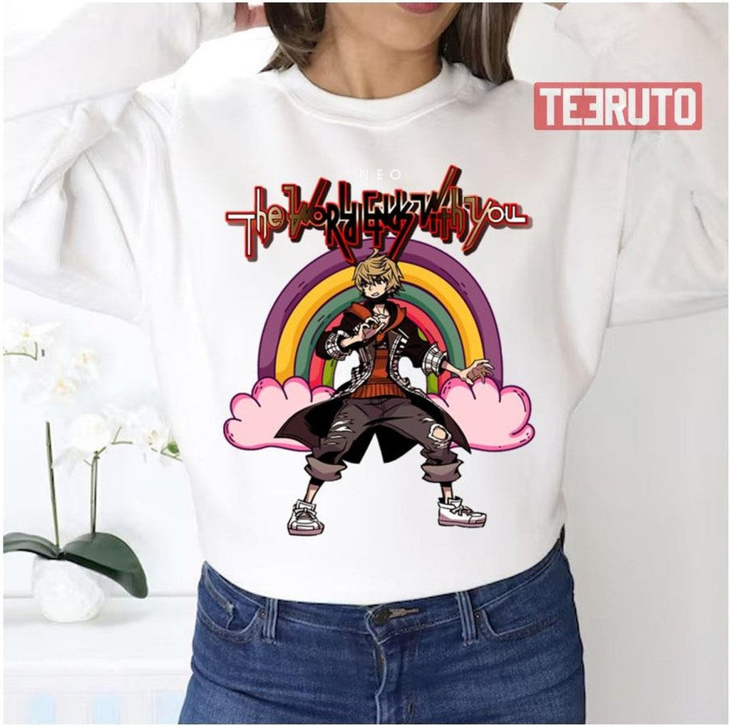 Pink Clouds Neo The World Ends With You Rindo Unisex Sweatshirt