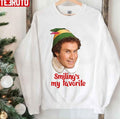 Smiling's My Favorite Buddy The Elf Will Ferrell Movie Christmas Unisex Sweatshirt