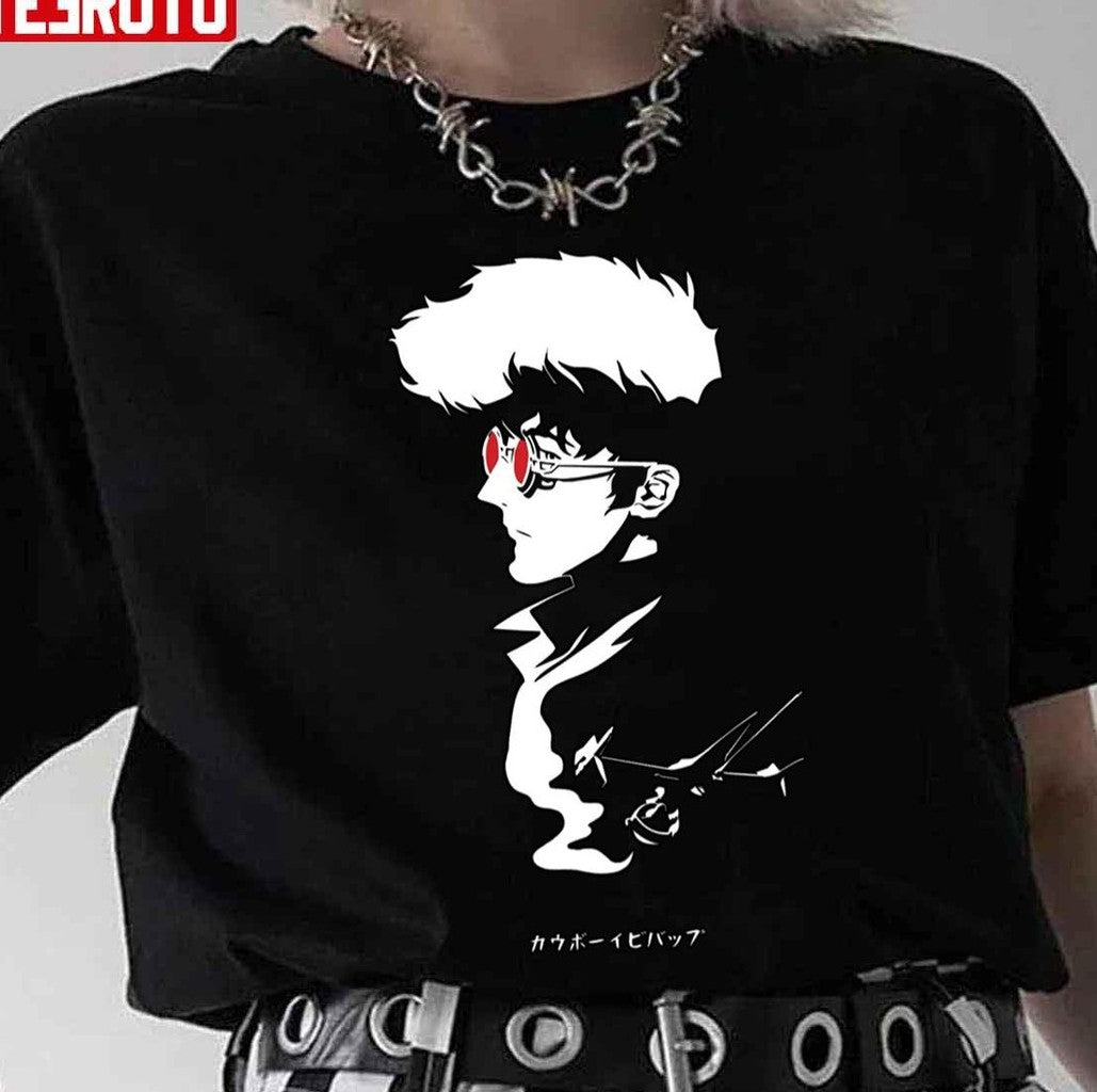 Black And White Design Spike Spiegel Cowboy Bebop Unisex T-Shirt