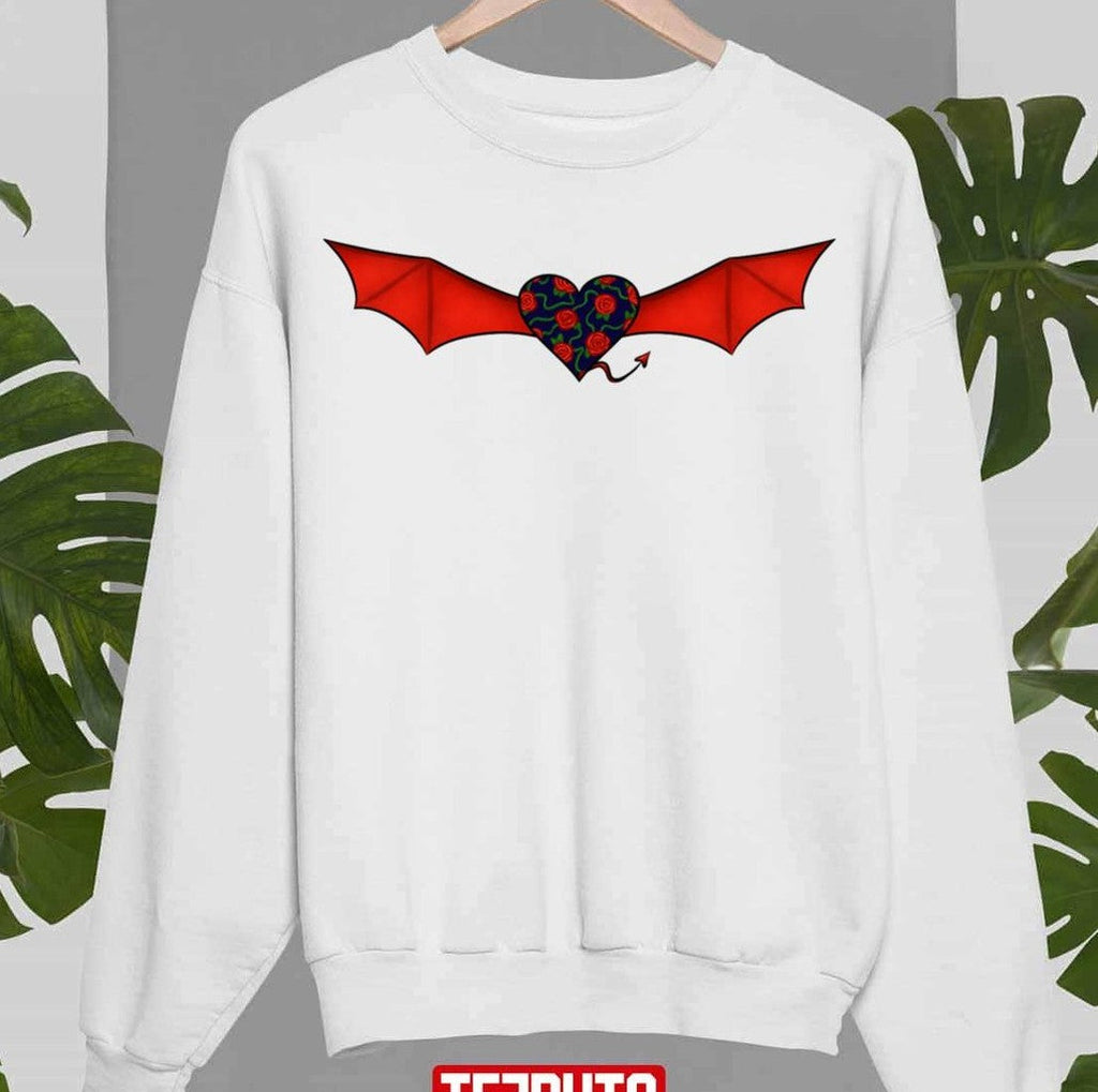 Snowbaz Heart With Wings Carry On Unisex Sweatshirt